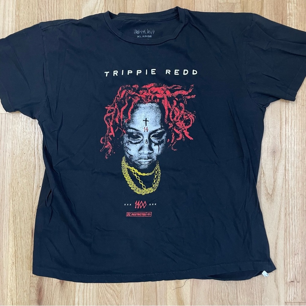 Trippie Redd T-Shirt XL Black 1400 Rap Music HipHop Trap Tee Concert Red